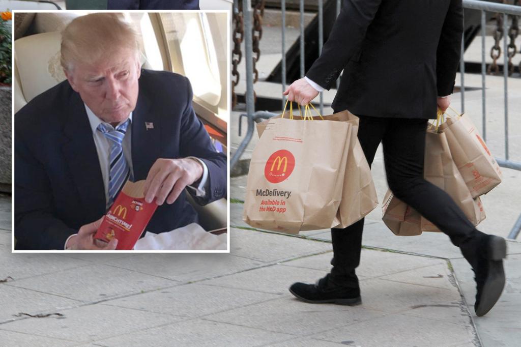 Huge McDonald’s order brought into court during Trump’s fraud trial