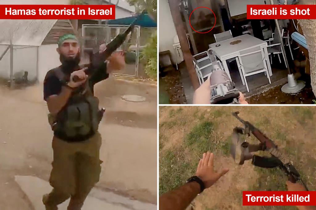 IDF releases video of Hamas gunman storming Israeli homes before he’s taken out