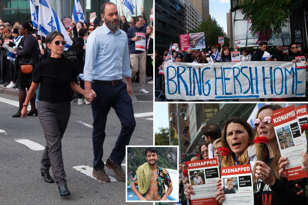 Kin of hostages get emotional welcome from hundreds of supporters outside UN in NYC: ‘Bring them home’