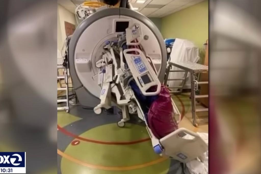 MRI machine traps nurse in freak accident