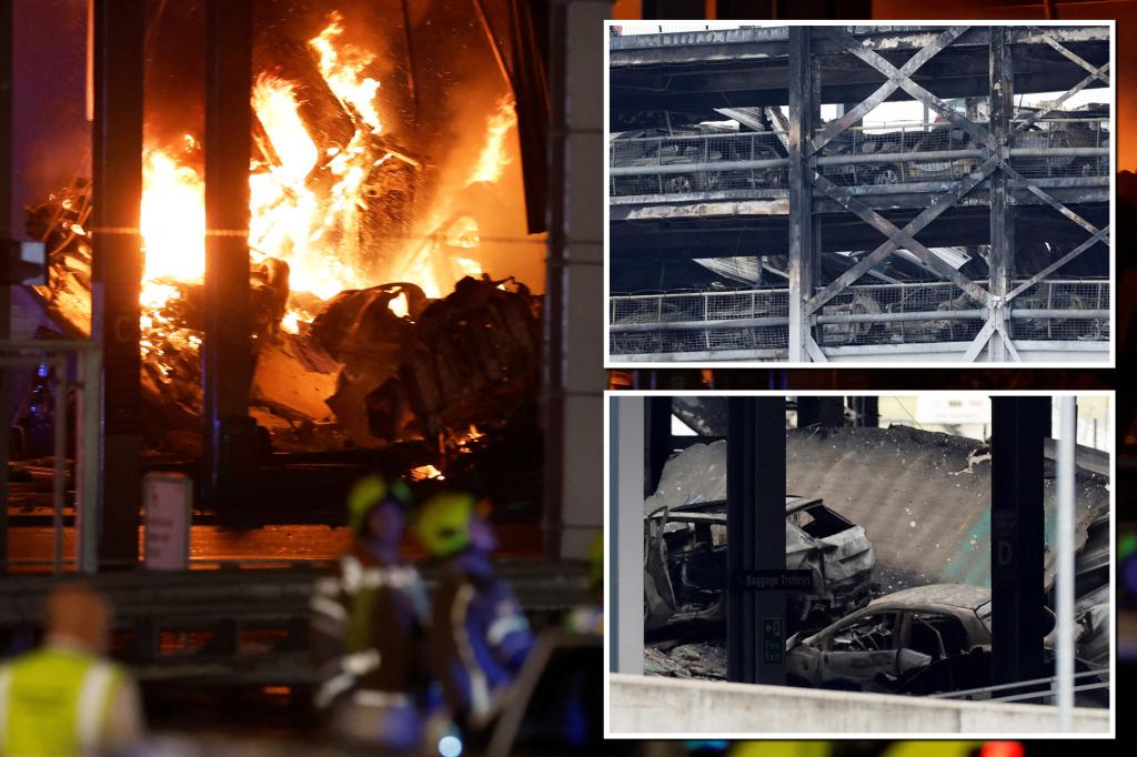 Man arrested over UK airport inferno that incinerated more than 1.4K cars, mangled travel