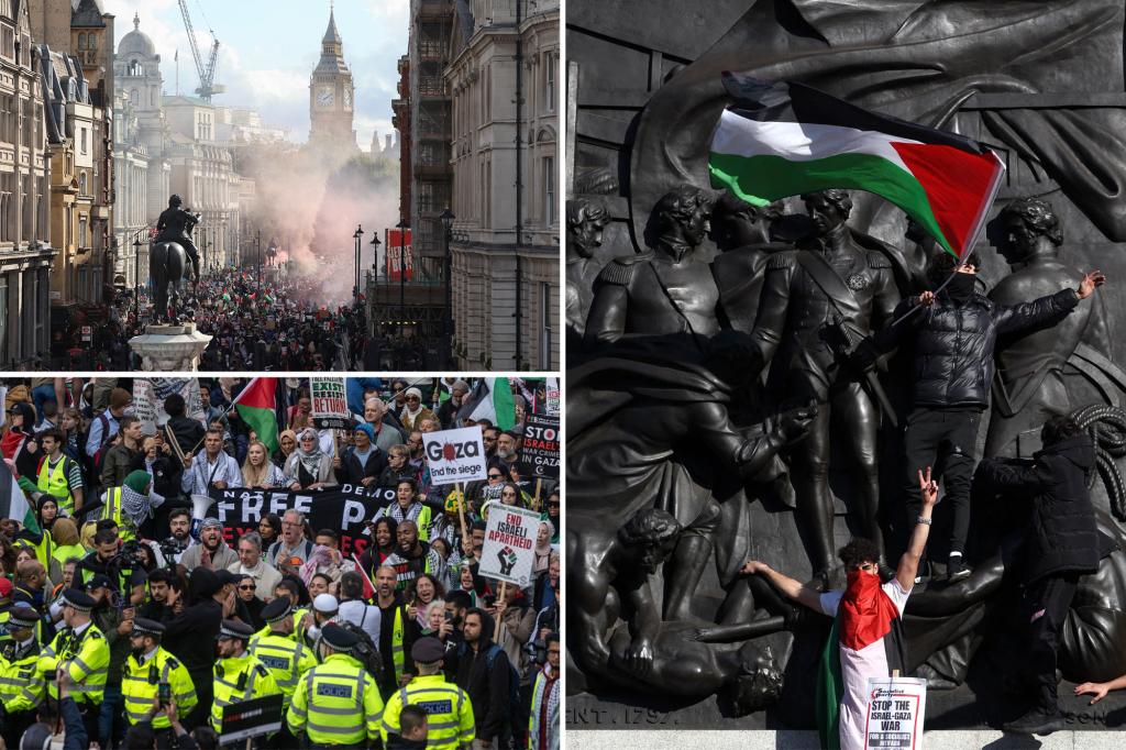 Massive anti-Israel protests start in London, police threaten to arrest Hamas supporters