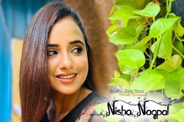 Nisha Nagpal in the outdoors with the money plant