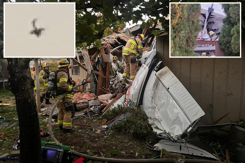 Plane captured on video spiraling to the ground before fatal crash into house