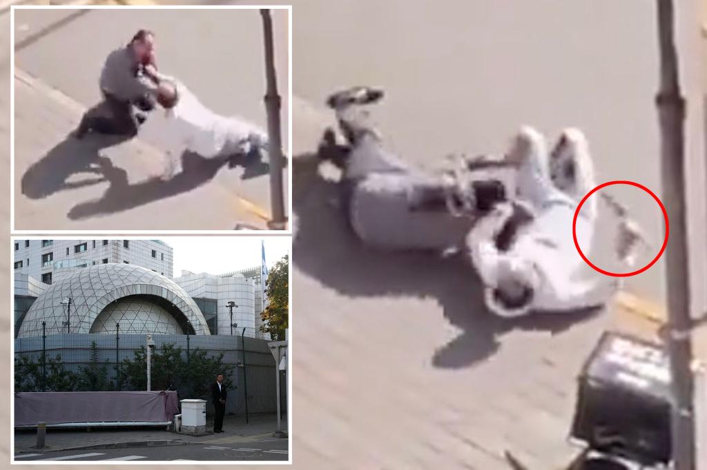 Shocking video appears to show Israeli Embassy staffer being stabbed in Beijing on ‘day of Jihad’