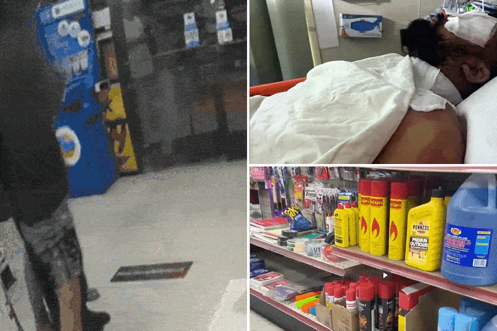 Store clerk’s head is set on fire with stolen lighter fluid as he confronts serial shoplifter