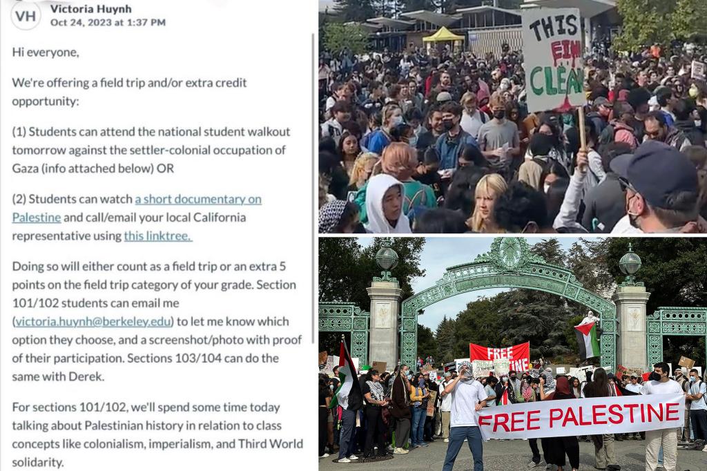 UC Berkeley aide offers students extra credit for attending pro-Palestinian walkout