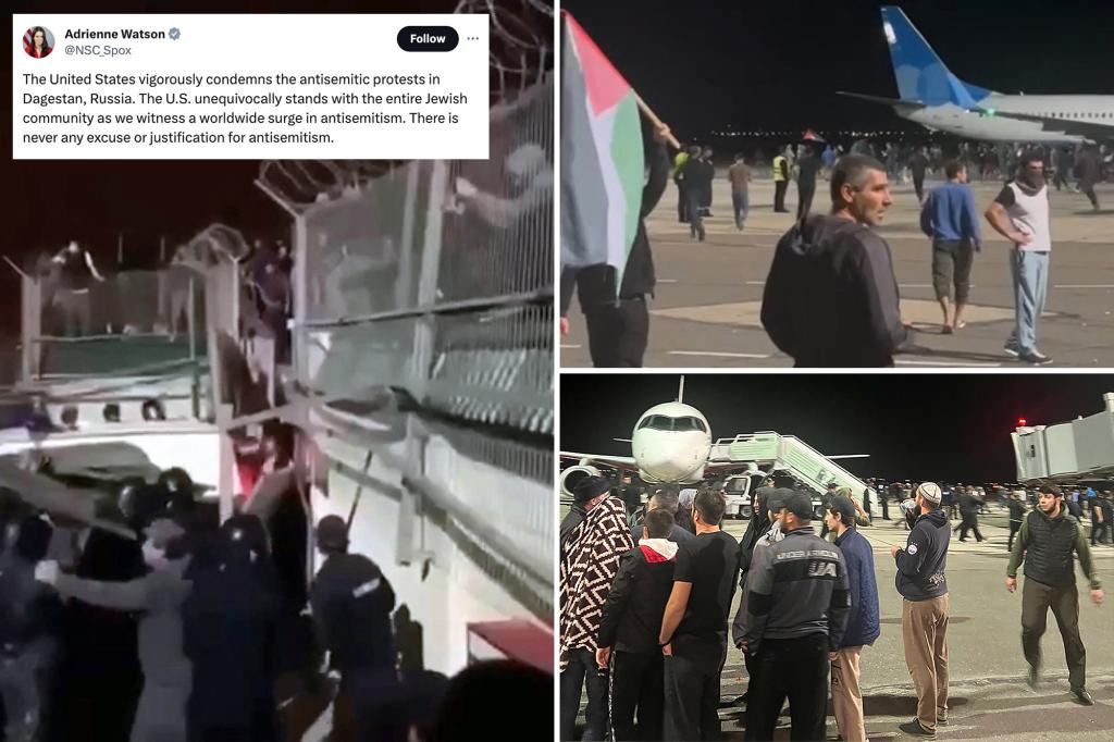 US ‘vigorously condemns’ pro-Palestinian rioters who stormed Russian airport searching for Israeli flight