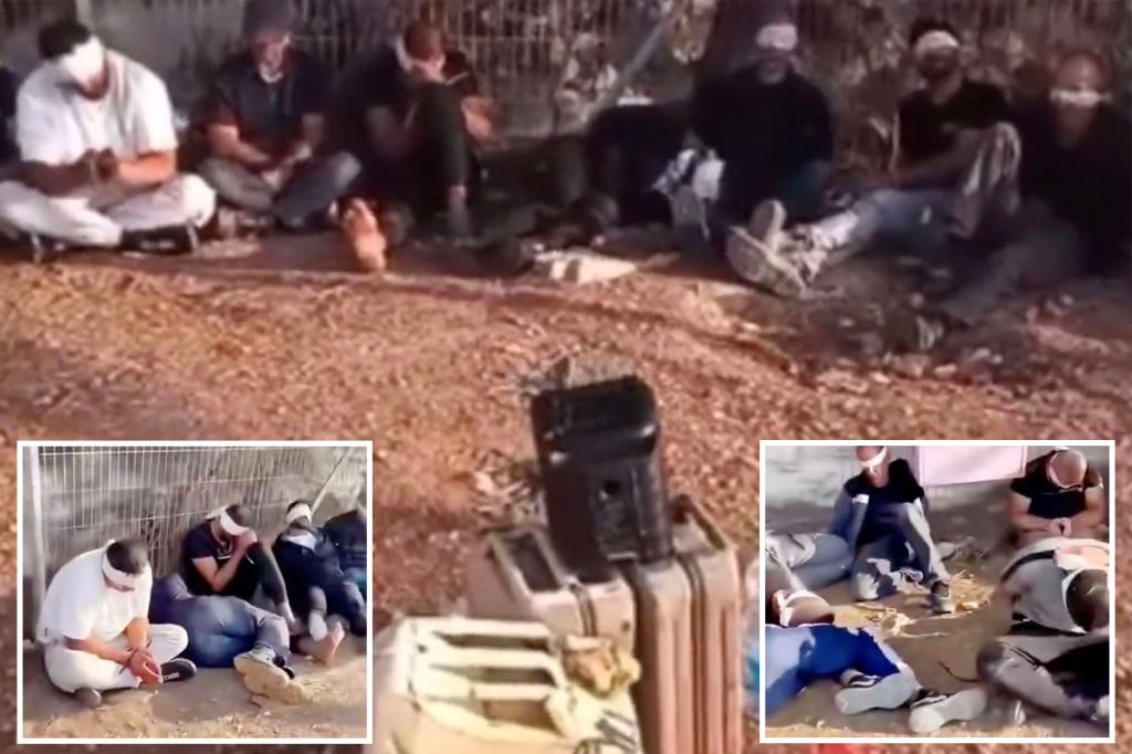 Video purports to show tied Hamas terrorists ‘tortured’ with ‘Baby Shark’-like children’s song