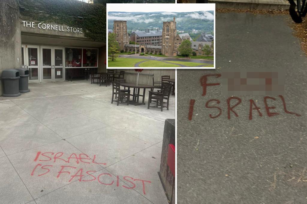 ‘F–k Israel’ graffiti scrawled across Cornell University campus sidewalks