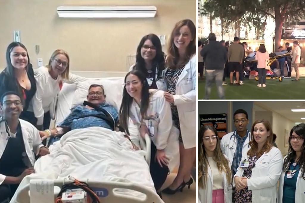 4 doctors eating dinner save Florida man at next table as he suffers heart attack while meeting grandkid for first time