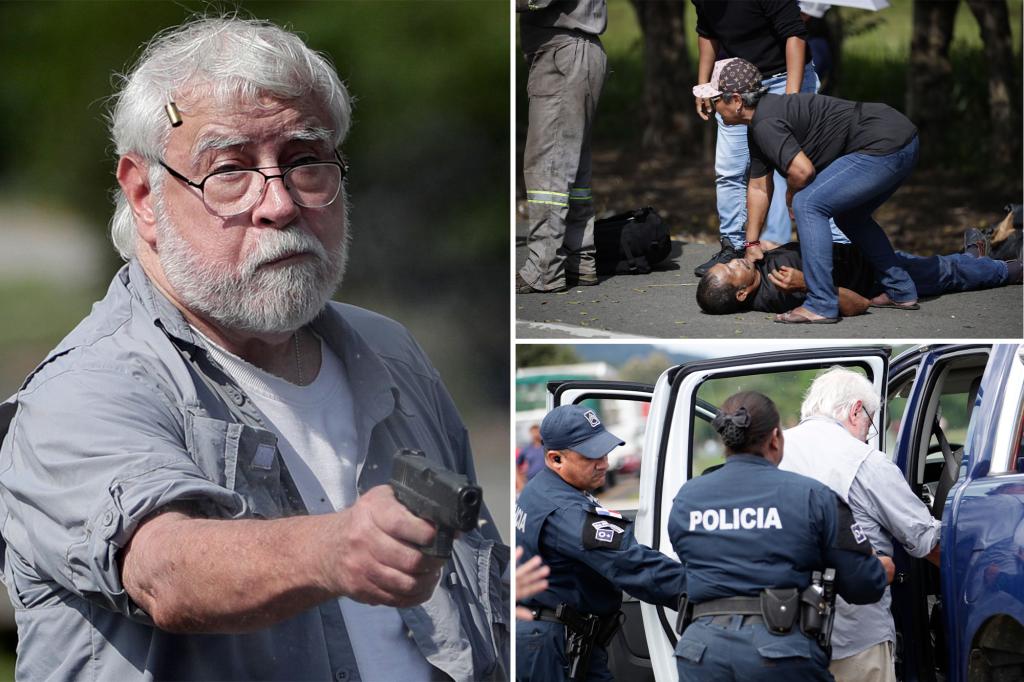 American lawyer, 77, arrested in Panama after gunman filmed shooting dead two eco-protesters blocking highway
