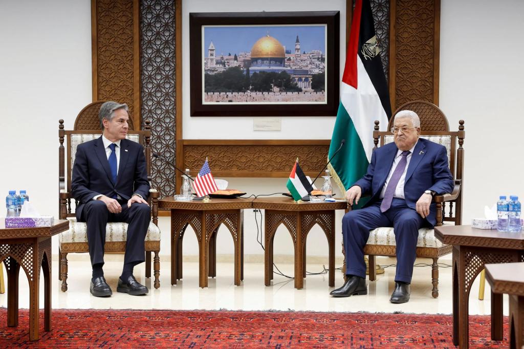 Blinken makes unannounced visit to West Bank to meet Palestinian leader Mahmoud Abbas