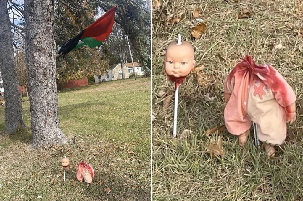 Bloody decapitated baby doll found underneath ‘Free Palestine’ flag in Ohio yard