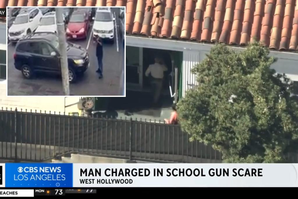 California man charged for pointing rifle at elementary school administrator during morning drop-off