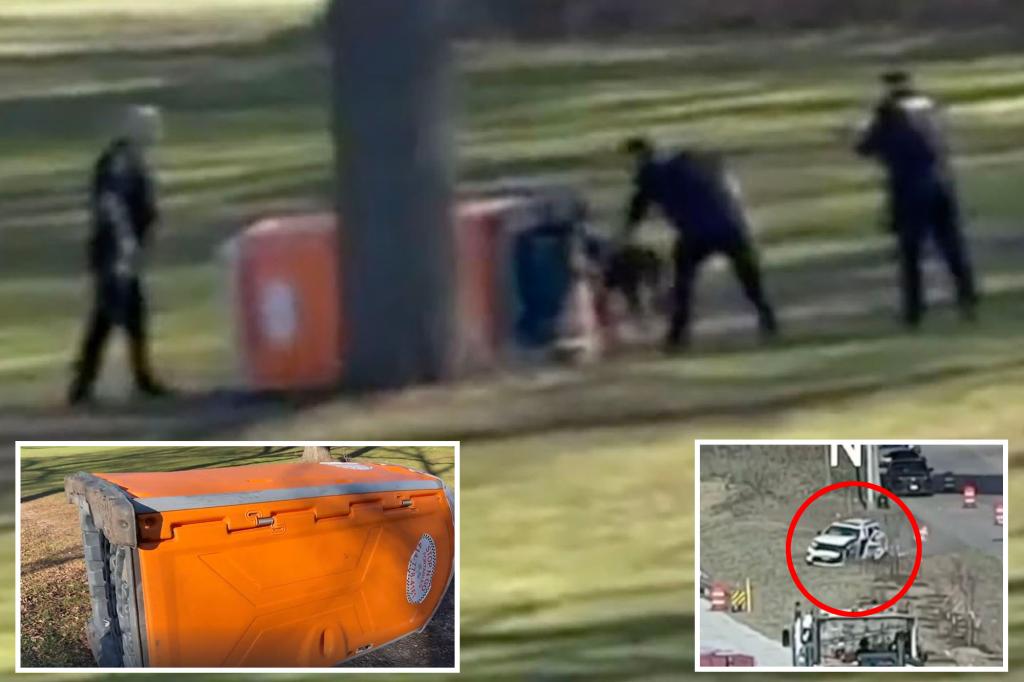 Carjacking suspect trapped in porta-potty by golfer following police chase: ‘I got s–t on me, bro’