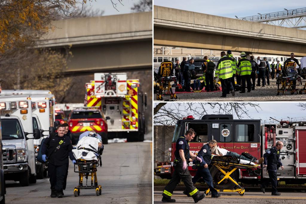 Chicago commuter train crashes into rail equipment, injures at least 19: official