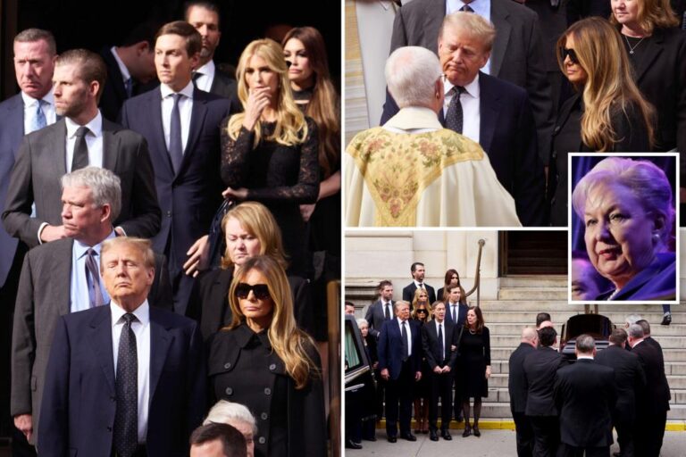 Donald Trump Melania Other Kin Gather At NYC Church For Funeral Of   Donald Trump Melania Other Kin Gather At NYC Church For 768x512 