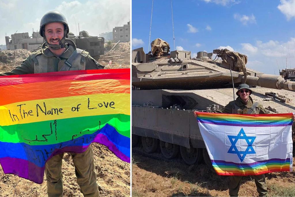 Gay Israeli soldier proudly displays LGBTQ flag on Gaza soil in war against Hamas