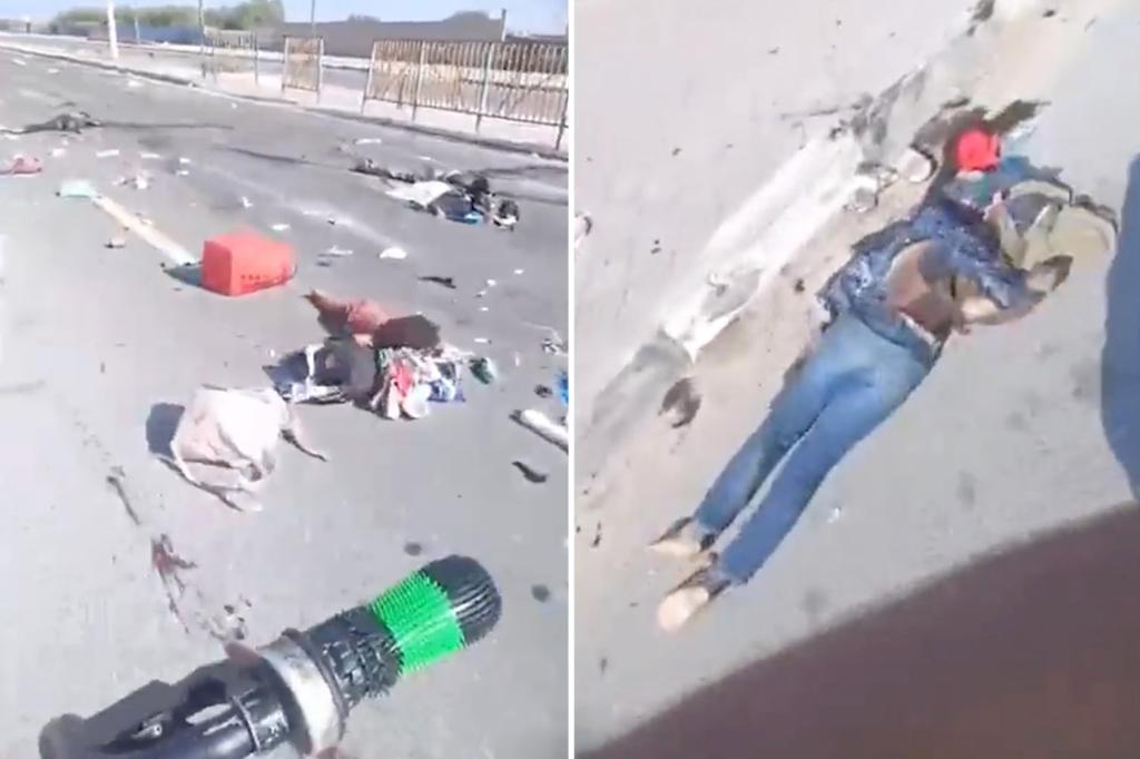 Horrific video purportedly shows Gaza street strewn with at least a dozen bodies gunned down by Hamas