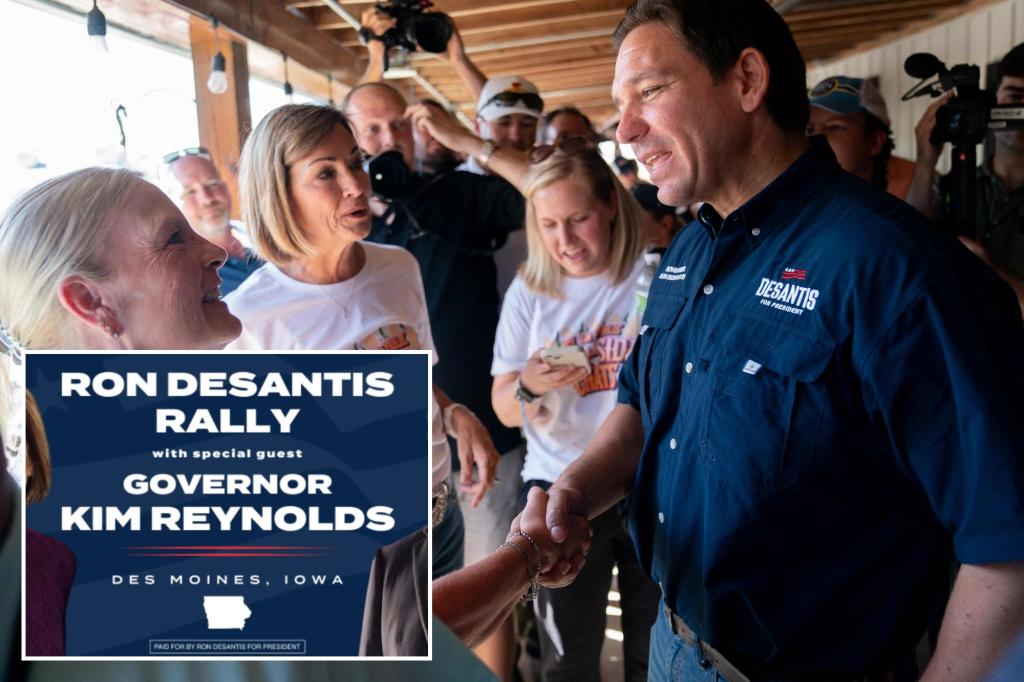 Iowa Gov. Kim Reynolds plans to endorse Ron DeSantis at joint rally