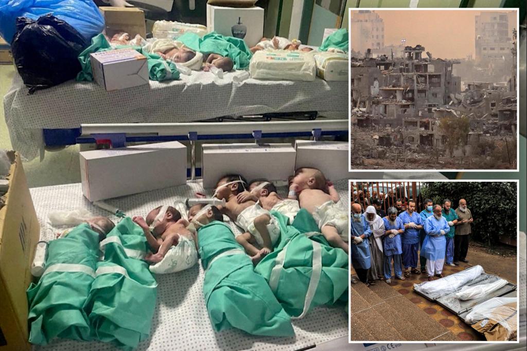 Israeli forces outside main Gaza hospital, offer to send in incubators