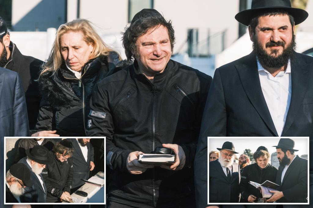 Javier Milei, Argentina’s president-elect, visits revered rabbi’s grave during NYC trip