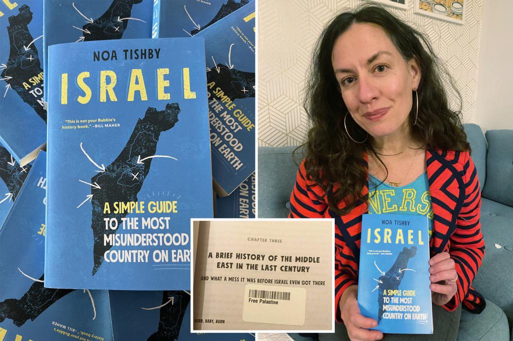 Jewish mom orders Israel book from Amazon — receives copy defaced with pro-Palestinian stickers