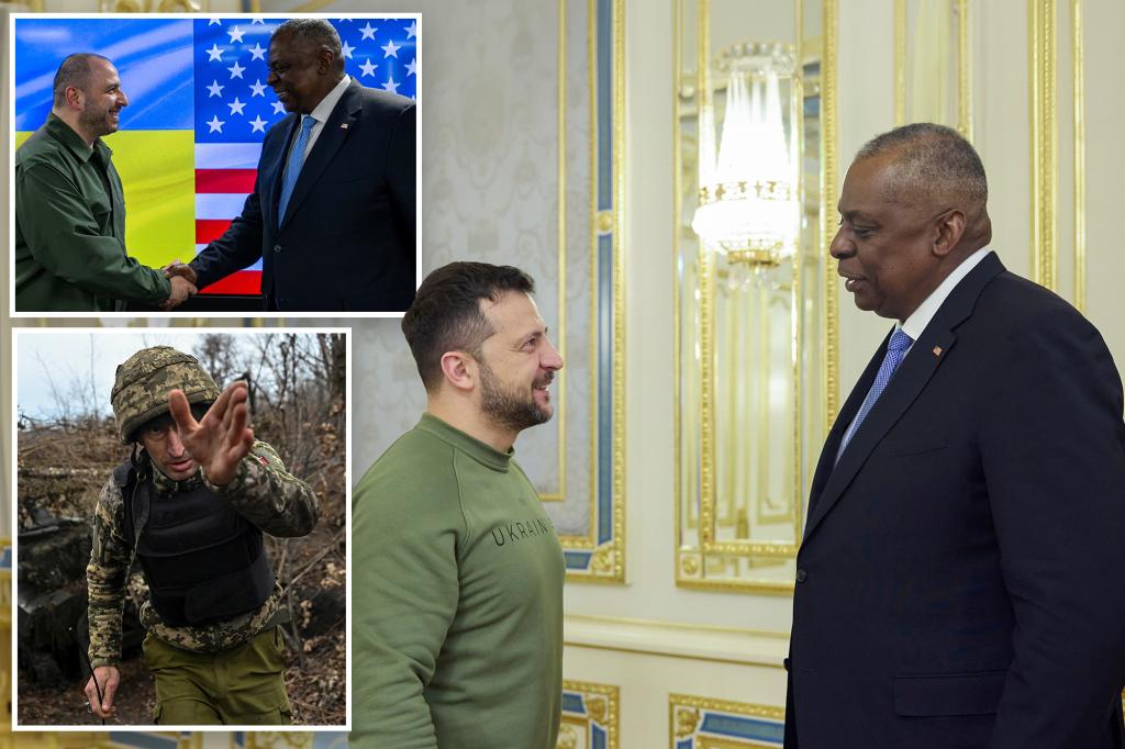 Lloyd Austin visits Ukraine as US sends $100M more in dwindling aid