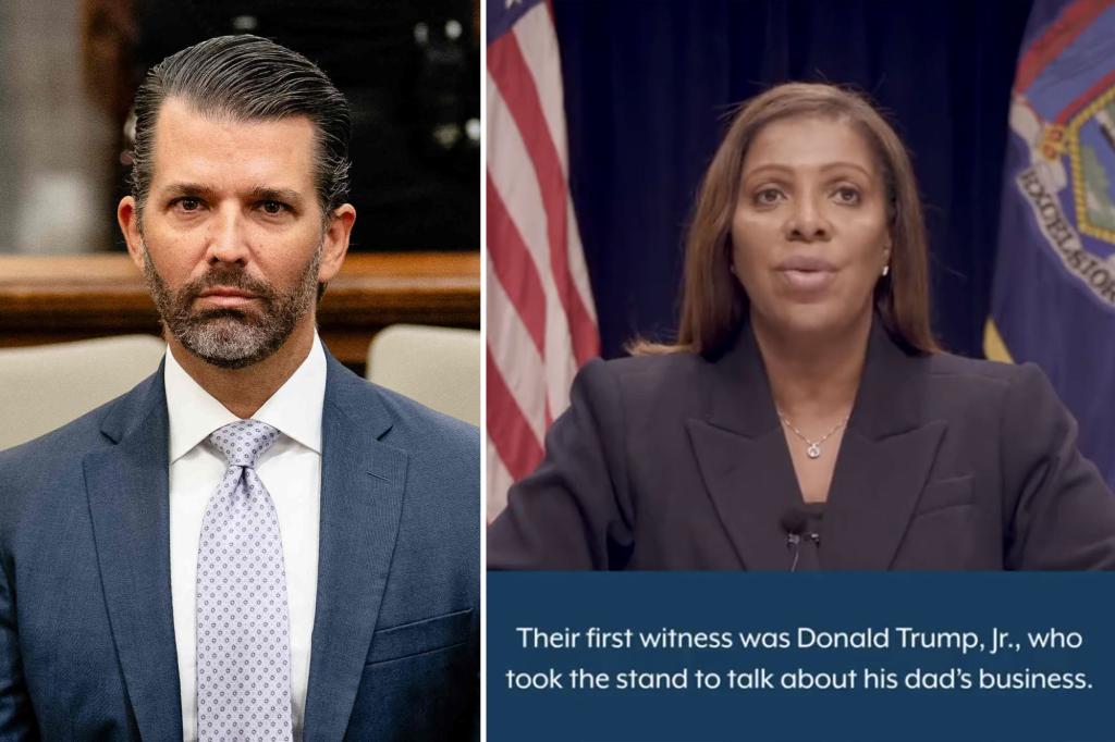 NY AG Tish James slams Donald Trump Jr.’s testimony in fraud case: ‘Facts don’t lie’