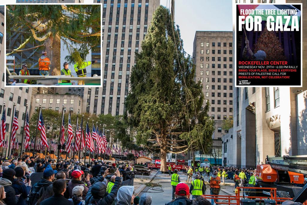 NYPD calls for ‘elevated vigilance’ during Rockefeller Center tree lighting as pro-Palestinian group plans to ‘flood’ event