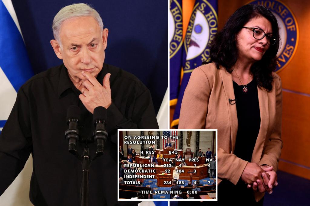 Netanyahu praises House lawmakers for censuring ‘absurd’ Rep. Rashida Tlaib: âI salute the CongressâÂ 