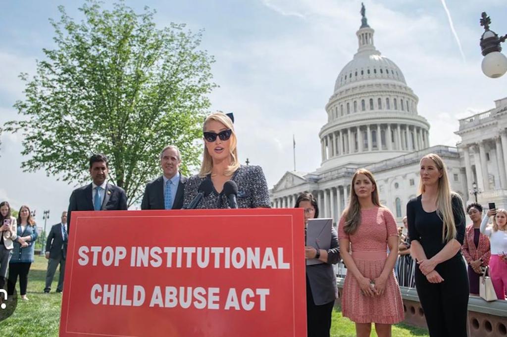 Paris Hilton praises lawmakers from both sides in support of the Stop Institutional Child Abuse Act