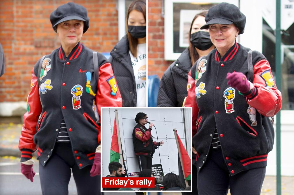 Smug Susan Sarandon seen for first time since being dumped by Hollywood agency UTA over anti-Jewish rants