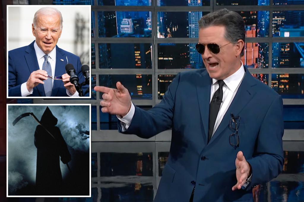 Stephen Colbert makes Grim Reaper joke about Joe Biden’s age