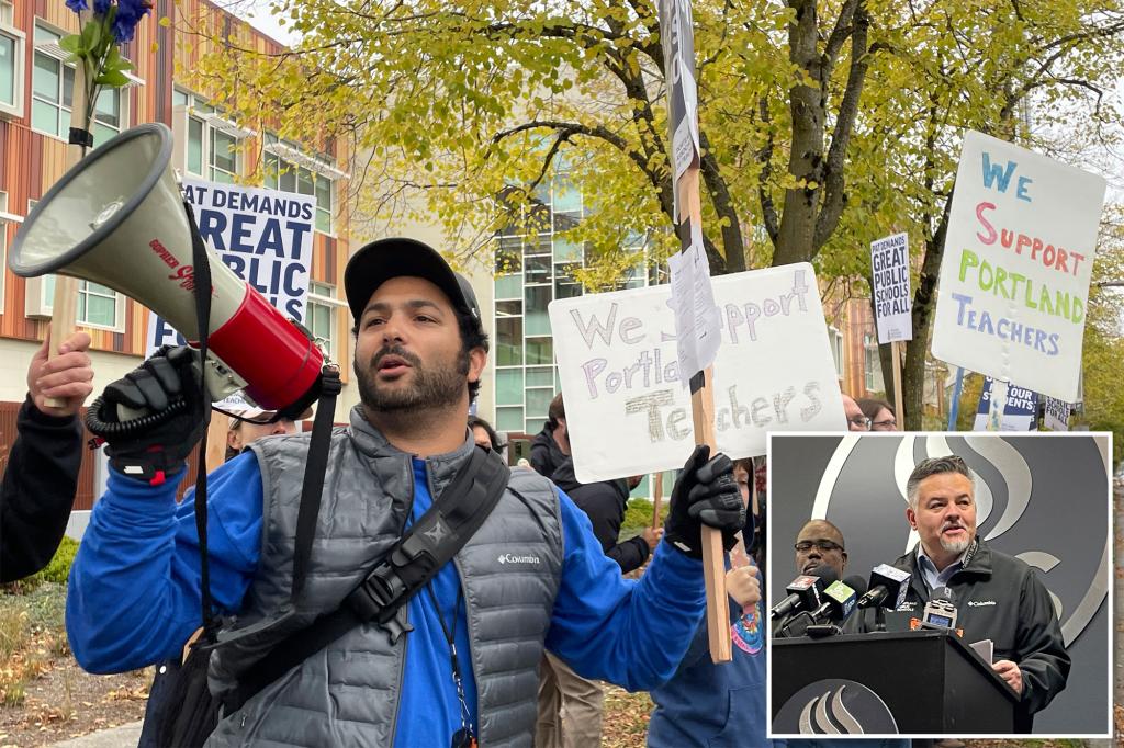 Teachers kick off strike in Portland, Oregon, over class sizes, pay and resources