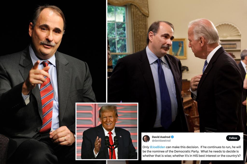 Top Dem strategist David Axelrod suggests Biden drop out of 2024 race