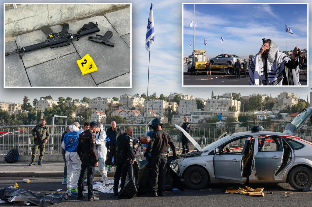 Two Palestinians open fire at Jerusalem bus stop, killing 3: police