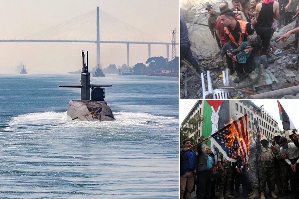 US posts unprecedented picture of nuclear submarine in naked warning to Iran