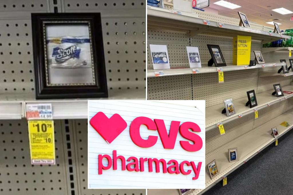 Washington DC CVS replaces shelves of toilet paper with framed photos of products amid rising thefts