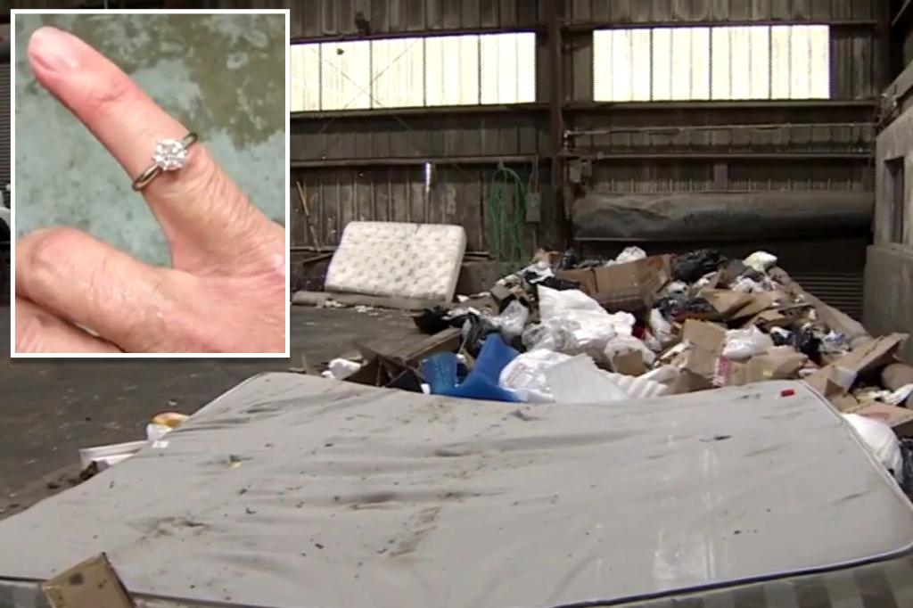 Workers find woman’s carelessly thrown away wedding ring in 20 tons of trash with one scoop — third time in 2 years crew helps out