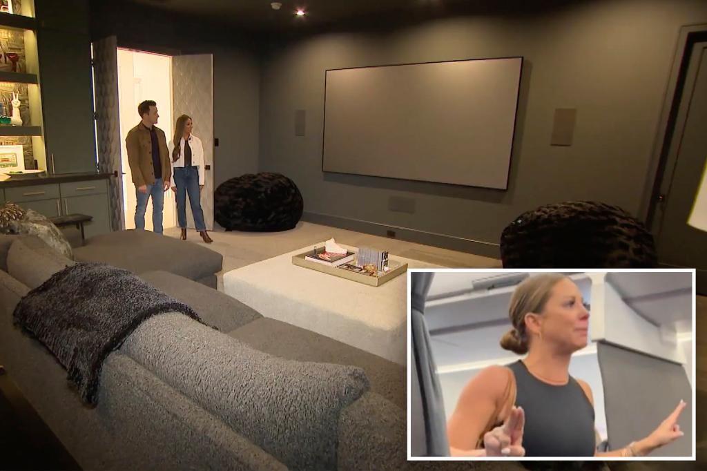 ‘Crazy plane lady’ Tiffany Gomas offers peek inside her sleek Texas home — with a home theatre