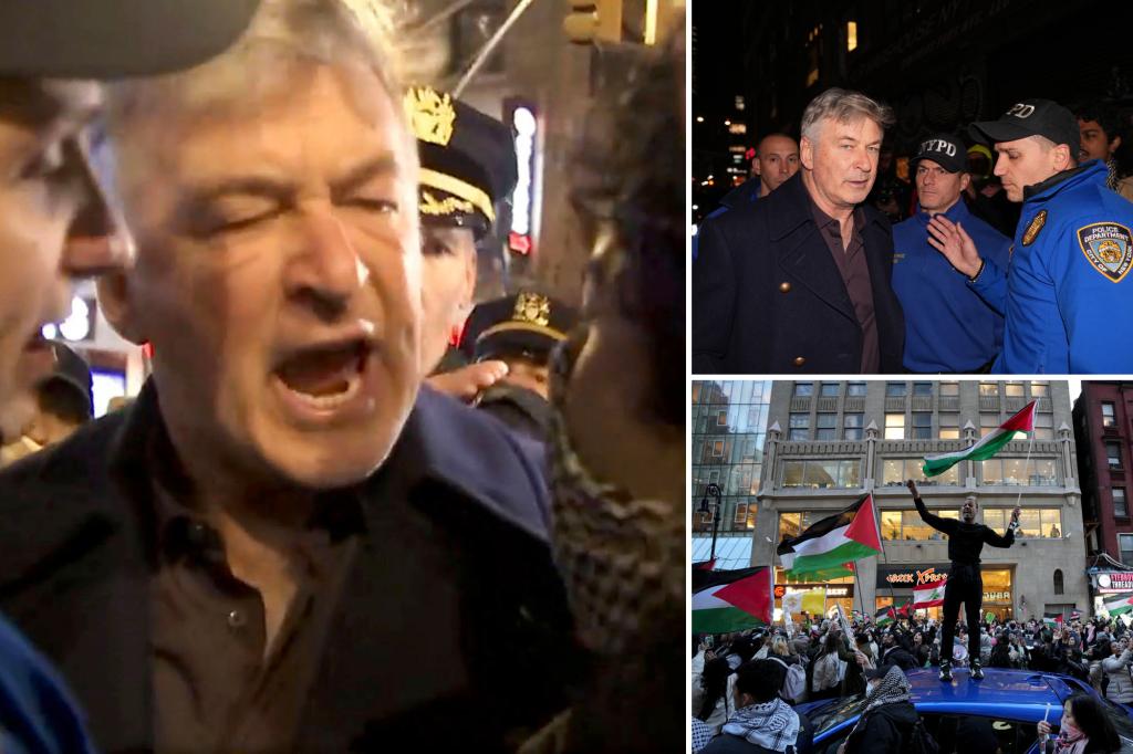 Alec Baldwin gets in shouting match with anti-Israel protesters who targeted him, ‘tanking’ career in NYC: ‘Shut your f—kig mouth’
