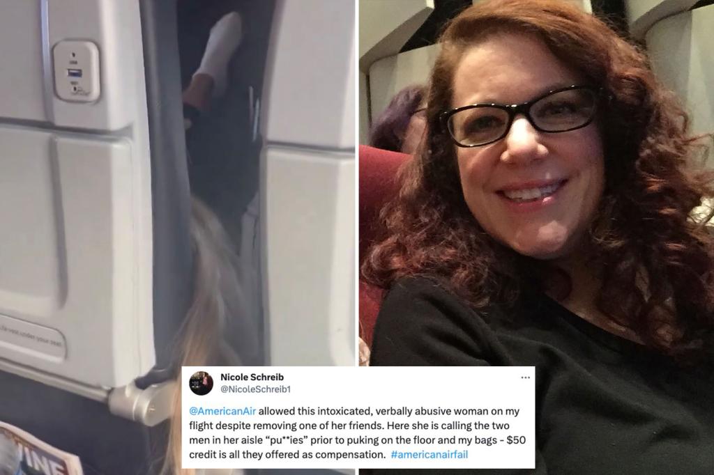 American Airlines flyer furious at company’s response after drunk passenger vomits all over her luggage