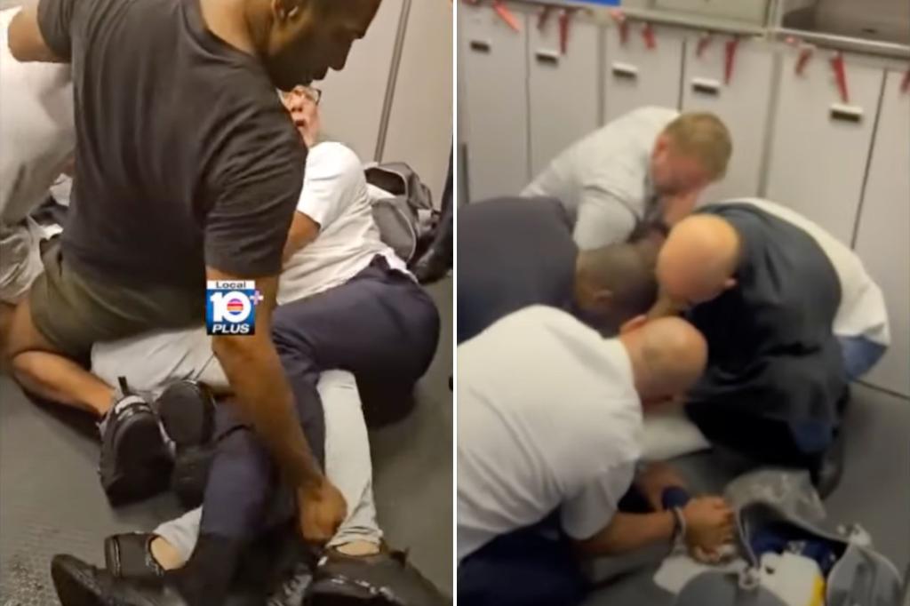 American Airlines traveler restrained by passengers, crew during meltdown before flight to US