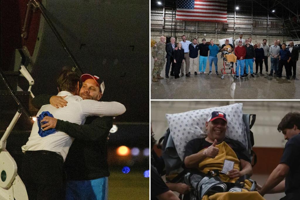 Americans freed by Venezuela in US prisoner swap land at Texas base