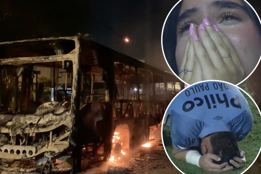 Brazilian soccer fans rush field, burn buses in wild riot after Santos FC relegated for the first time in its 111-year history