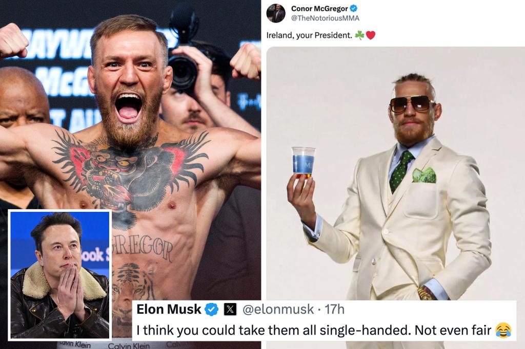 Conor McGregor hints at run for Irish president — a move cheered by Elon Musk: ‘Not even fair’