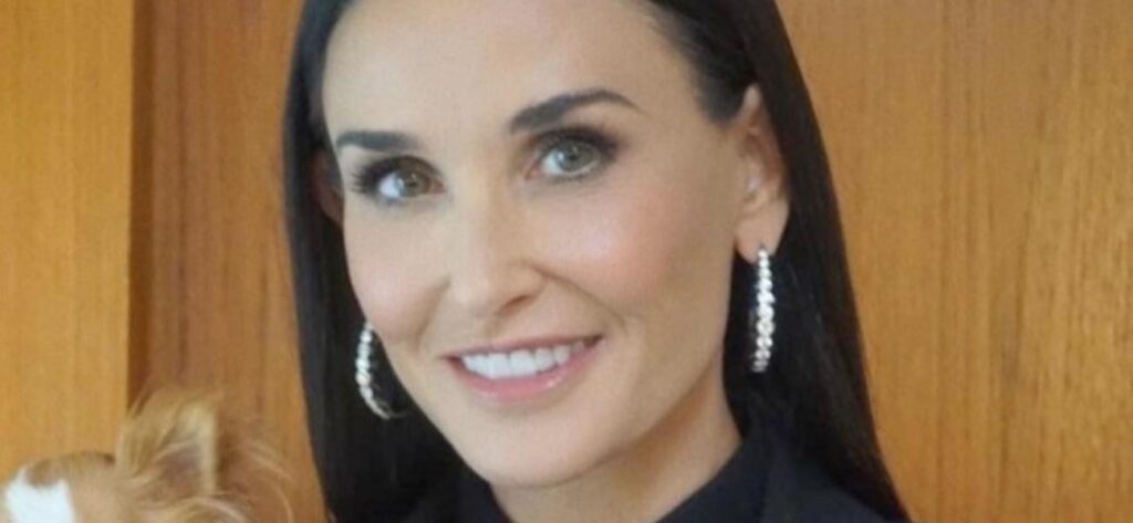Demi Moore In Fireworks Swimsuit Flaunts Stunning Body At 60