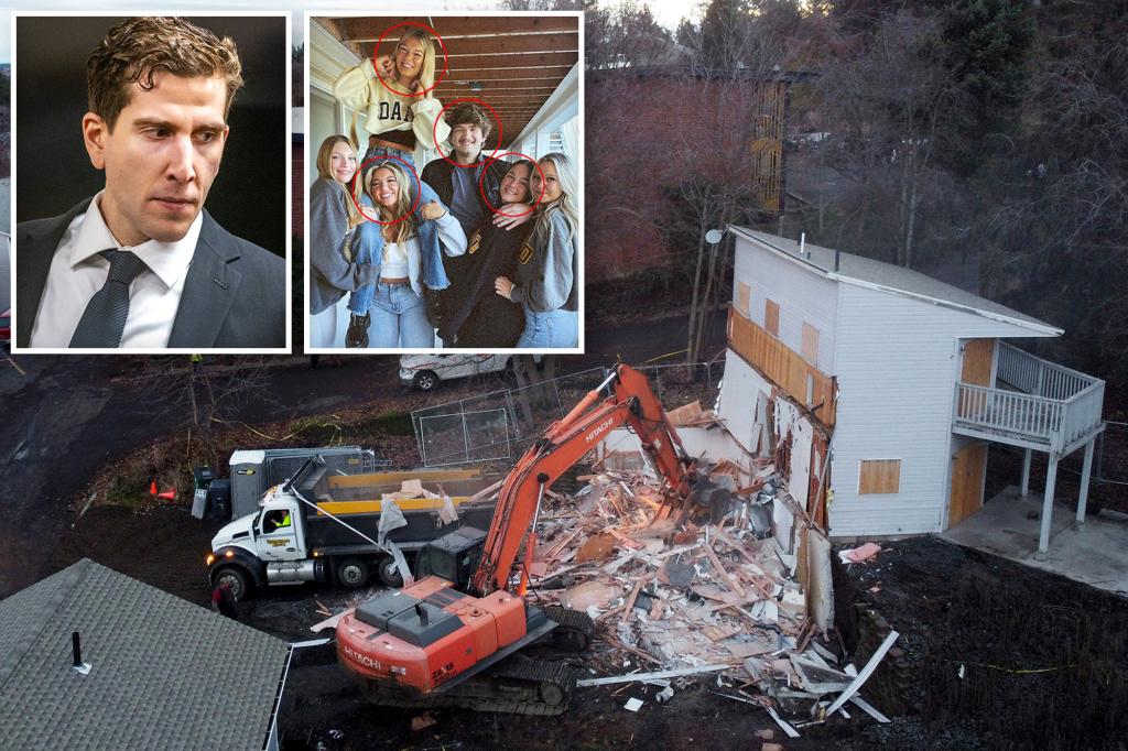 Demolition begins on house where four University of Idaho students were brutally murdered